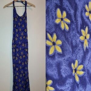 Santa Monica Leisure Beach royal blue daisy cover-up